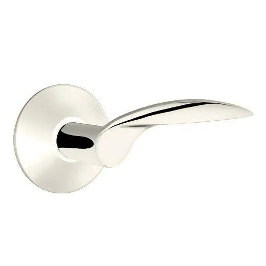 Emtek Mercury Lever With Modern Rosette in Lifetime Polished Nickel finish