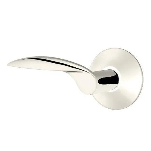 Emtek Mercury Lever With Modern Rosette in Lifetime Polished Nickel finish