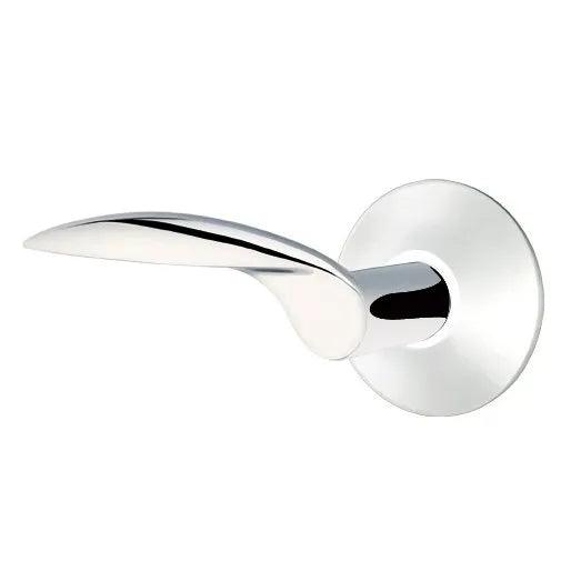 Emtek Mercury Lever With Modern Rosette in Polished Chrome finish