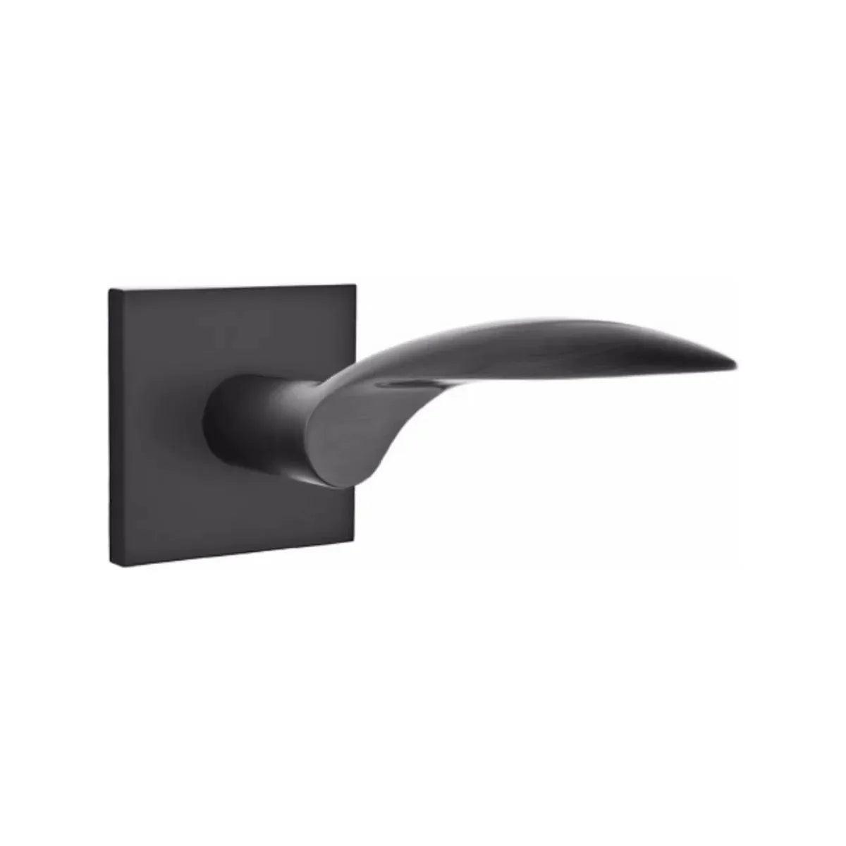Emtek Mercury Lever With Square Rosette Flat Black