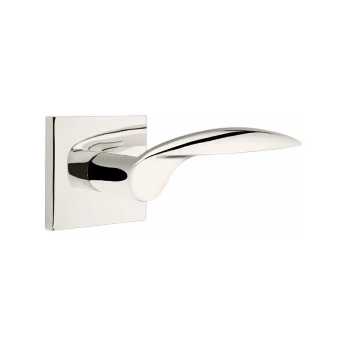 Emtek Mercury Lever With Square Rosette Lifetime Polished Nickel