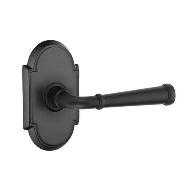 Emtek Merrimack Lever With #8 Rosette in Flat Black finish
