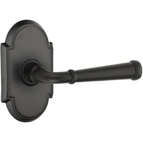 Emtek Merrimack Lever With #8 Rosette in Flat Black finish