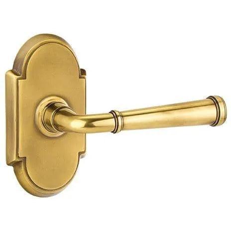 Emtek Merrimack Lever With #8 Rosette in French Antique finish