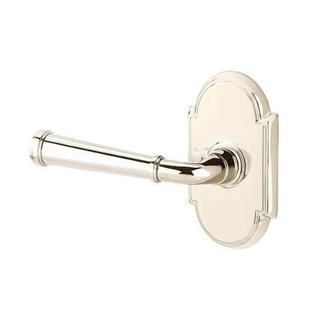 Emtek Merrimack Lever With #8 Rosette in Lifetime Polished Nickel finish
