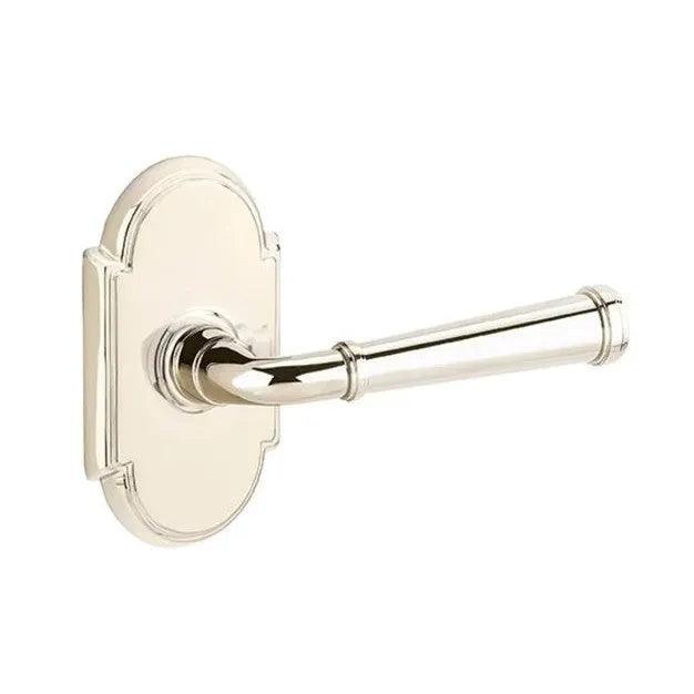 Emtek Merrimack Lever With #8 Rosette in Lifetime Polished Nickel finish