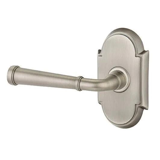 Emtek Merrimack Lever With #8 Rosette in Pewter finish