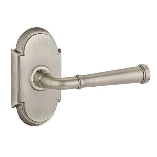Emtek Merrimack Lever With #8 Rosette in Pewter finish