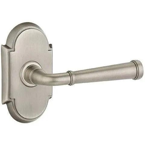 Emtek Merrimack Lever With #8 Rosette in Pewter finish