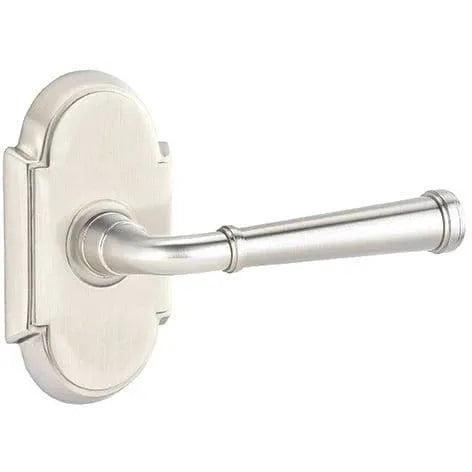 Emtek Merrimack Lever With #8 Rosette in Satin Nickel finish