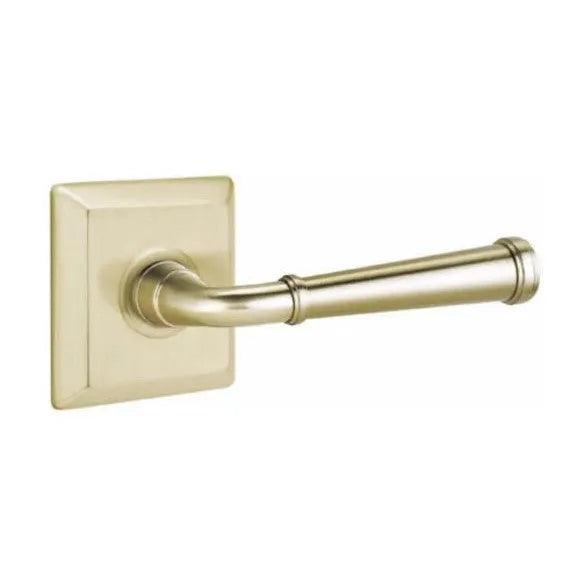 The Emtek Merrimack Lever with Quincy Rosette in finish