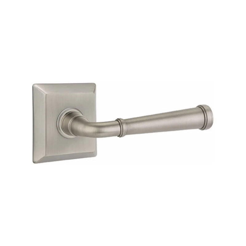 The Emtek Merrimack Lever with Quincy Rosette in finish