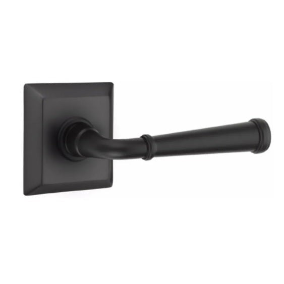 The Emtek Merrimack Lever with Quincy Rosette in finish