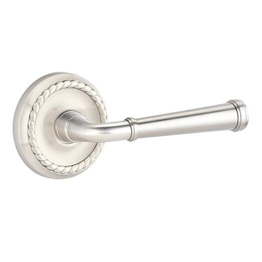 The Emtek Merrimack Lever With Rope Rosette in finish