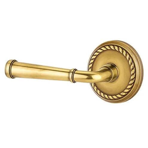Emtek Merrimack Lever With Rope Rosette French Antique