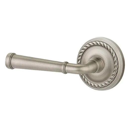 Emtek Merrimack Lever With Rope Rosette Pewter