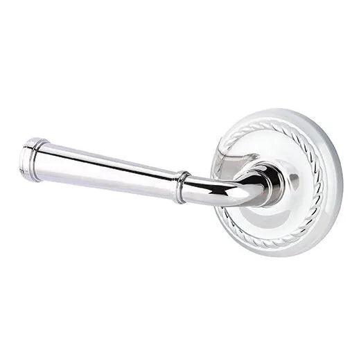 Emtek Merrimack Lever With Rope Rosette Polished Chrome