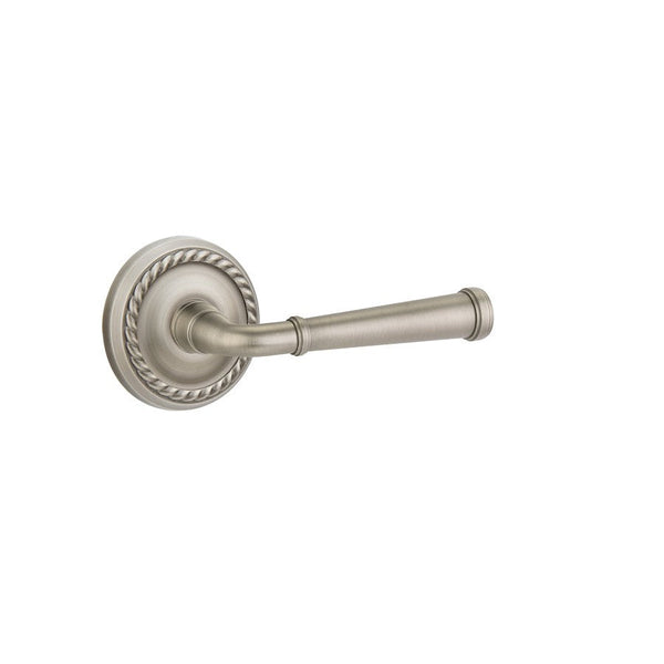 The Emtek Merrimack Lever With Rope Rosette in finish