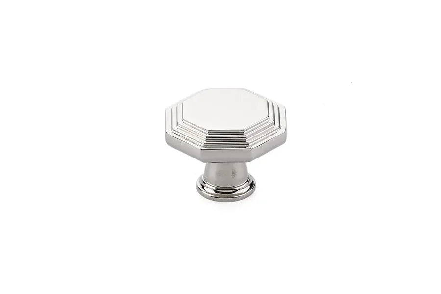 The Emtek Midvale Cabinet Knob, 1 3/4" in Lifetime Polished Nickel finish