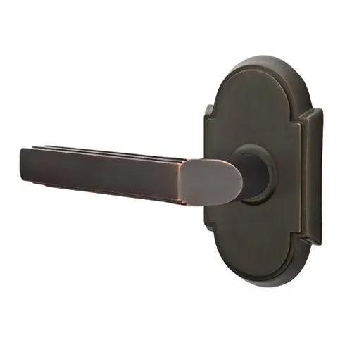 Emtek Milano Lever With #8 Rosette Flat Black