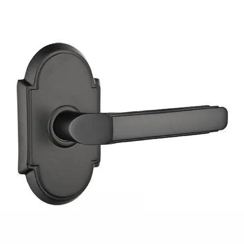 Emtek Milano Lever With #8 Rosette Flat Black