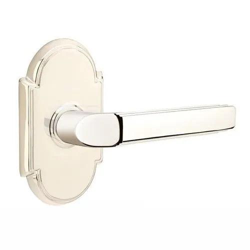 Emtek Milano Lever With #8 Rosette Lifetime Polished Nickel
