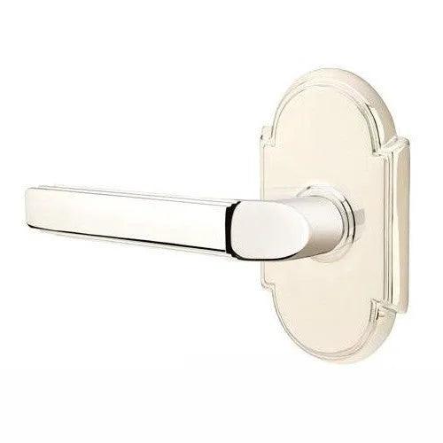 Emtek Milano Lever With #8 Rosette Lifetime Polished Nickel