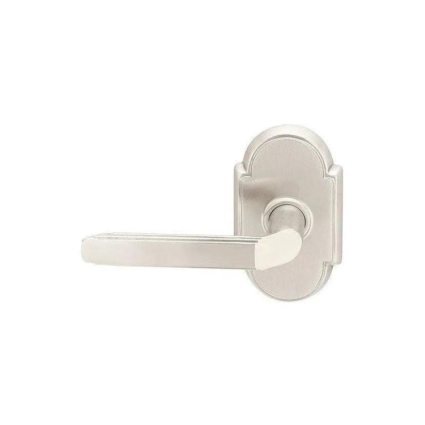 Emtek Milano Lever With #8 Rosette Satin Nickel