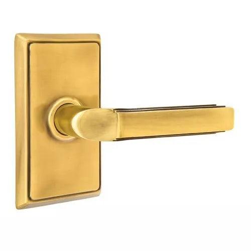 Emtek Milano Lever With Rectangular Rosette in French Antique finish