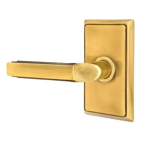 Emtek Milano Lever With Rectangular Rosette in French Antique finish