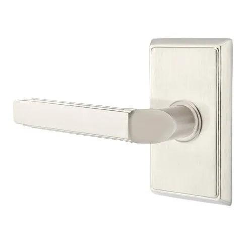 Emtek Milano Lever With Rectangular Rosette in Satin Nickel finish