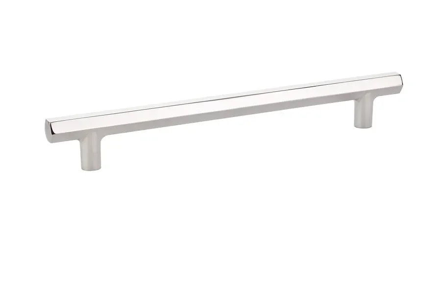 The Emtek Mod Hex Cabinet Pull, 8" Center to Center in Lifetime Polished Nickel finish