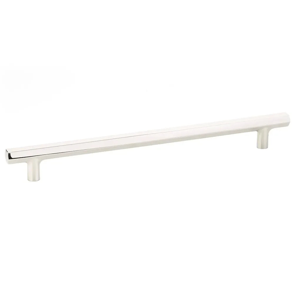 The Emtek Mod Hex Pull 10" Center-to-Center in Lifetime Polished Nickel finish