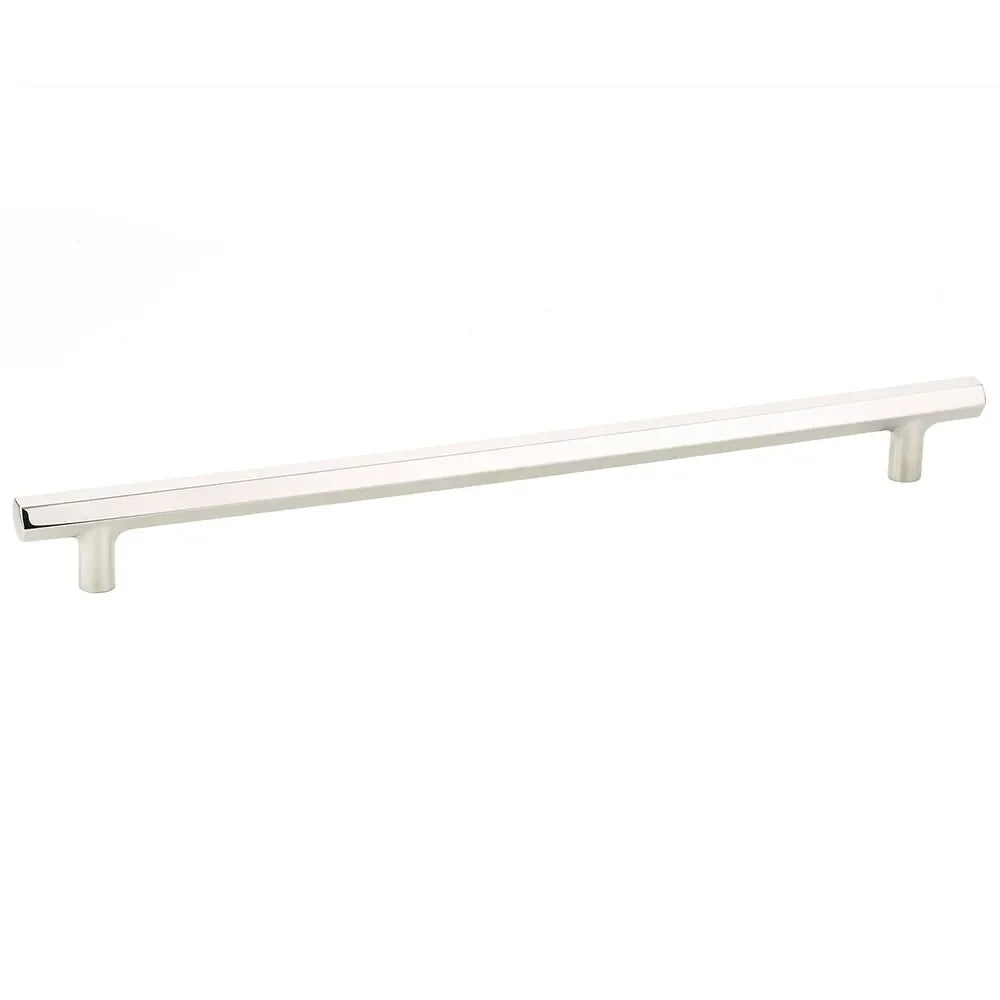 The Emtek Mod Hex Cabinet Pull 12" Center-to-Center in Lifetime Polished Nickel finish