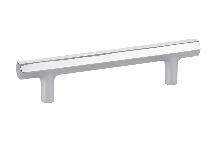 The Emtek Mod Hex Cabinet Pull, 4" Center to Center in Polished Chrome finish