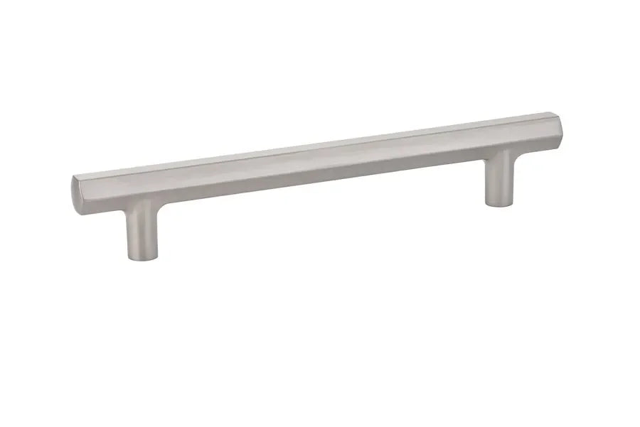 The Emtek Mod Hex Cabinet Pull, 6" Center to Center in Satin Nickel finish