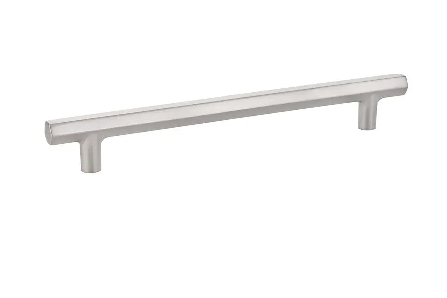 The Emtek Mod Hex Cabinet Pull, 8" Center to Center in Satin Nickel finish