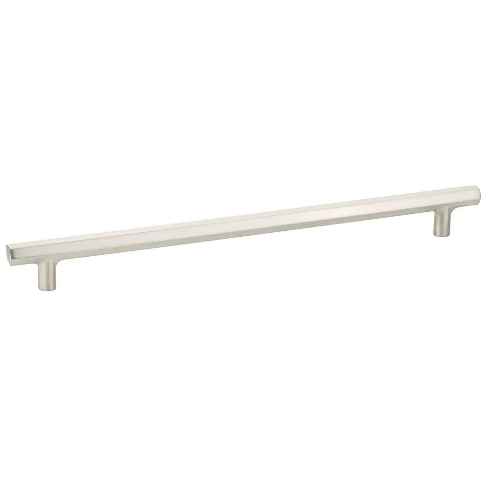 The Emtek Mod Hex Cabinet Pull 12" Center-to-Center in Satin Nickel finish