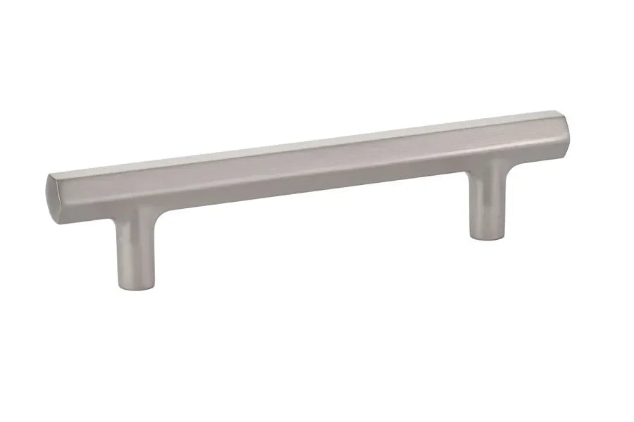 The Emtek Mod Hex Cabinet Pull, 4" Center to Center in Satin Nickel finish