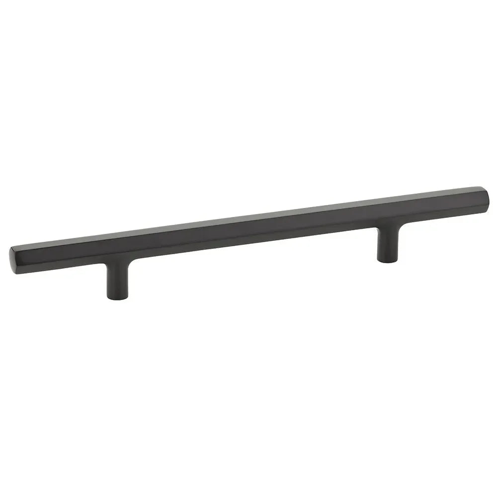 The Emtek Mod Hex Extended Cabinet Pull, 6" Center to Center in Flat Black finish