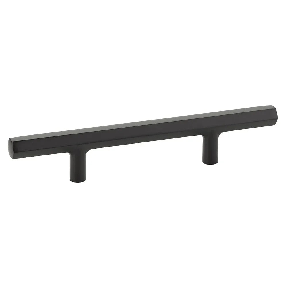 The Emtek Mod Hex Extended Cabinet Pull, 3 1/2" Center to Center in Flat Black finish