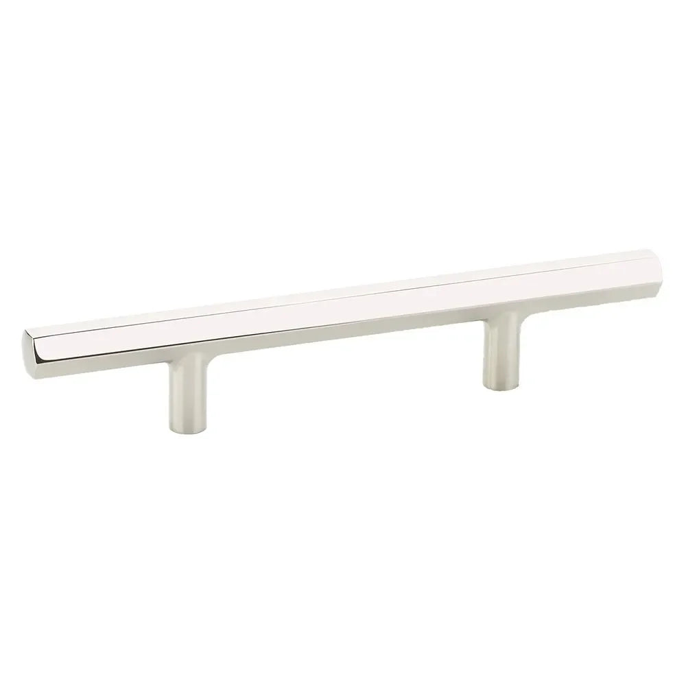 The Emtek Mod Hex Extended Cabinet Pull, 3 1/2" Center to Center in Lifetime Polished Nickel finish