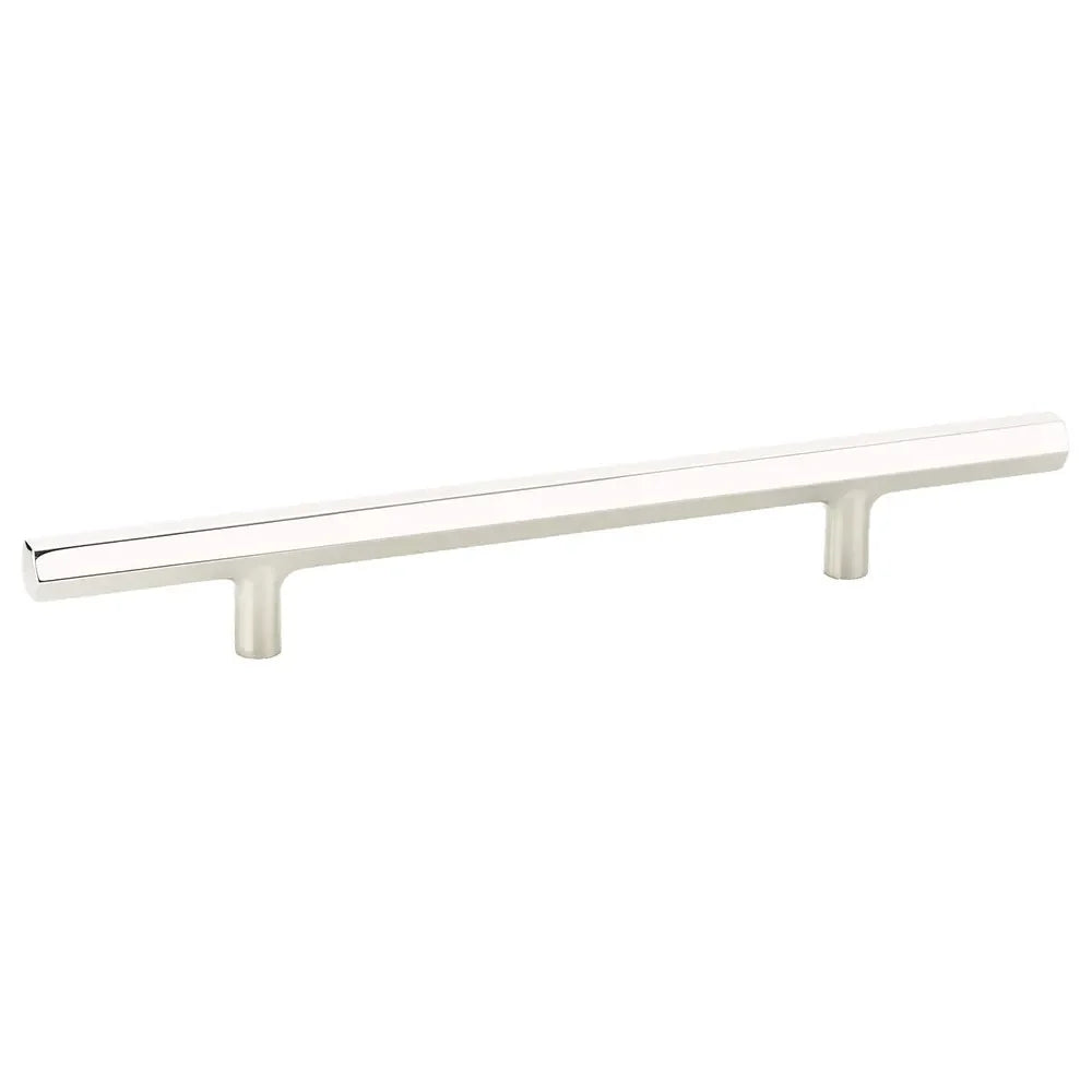 The Emtek Mod Hex Extended Cabinet Pull, 6" Center to Center in Lifetime Polished Nickel finish