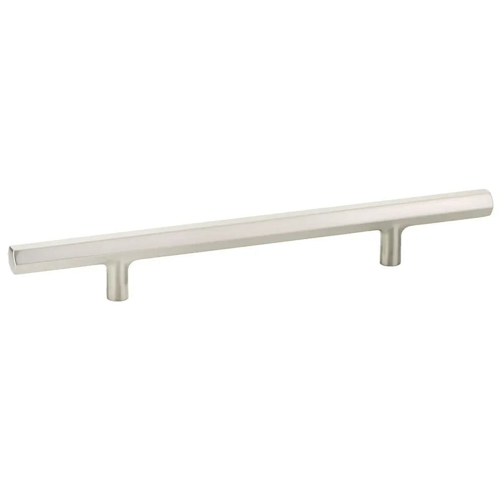 The Emtek Mod Hex Extended Cabinet Pull, 6" Center to Center in Satin Nickel finish