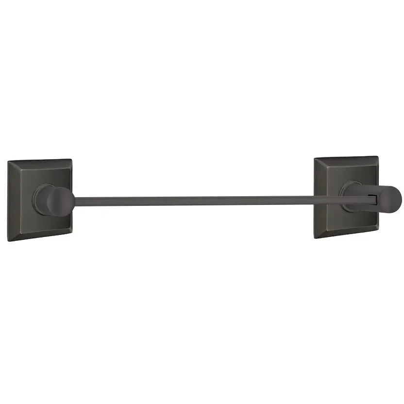 EmtekEmtek Modern Brass Towel Bar with Quincy Rosette in 