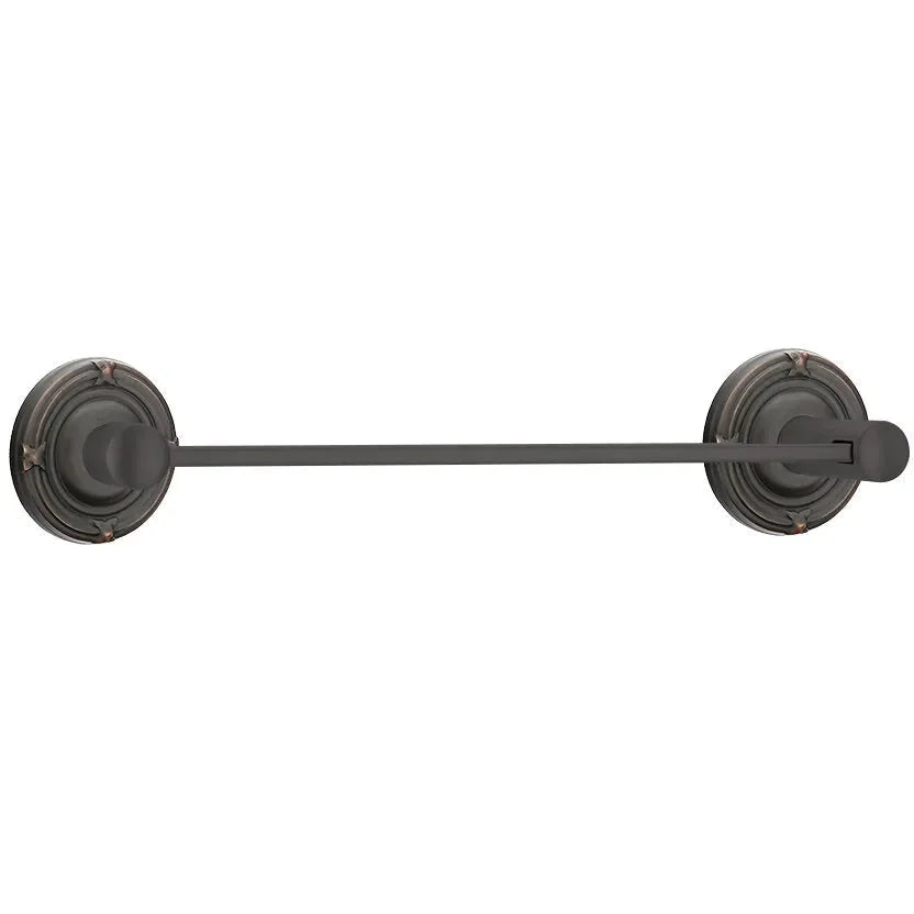 EmtekEmtek Modern Brass Towel Bar with Ribbon & Reed Rosette in 
