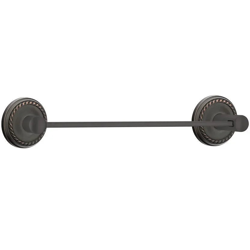 EmtekEmtek Modern Brass Towel Bar with Rope Rosette in 