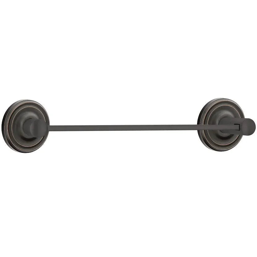 EmtekEmtek Modern Brass Towel Bar with Small Regular Rosette in 