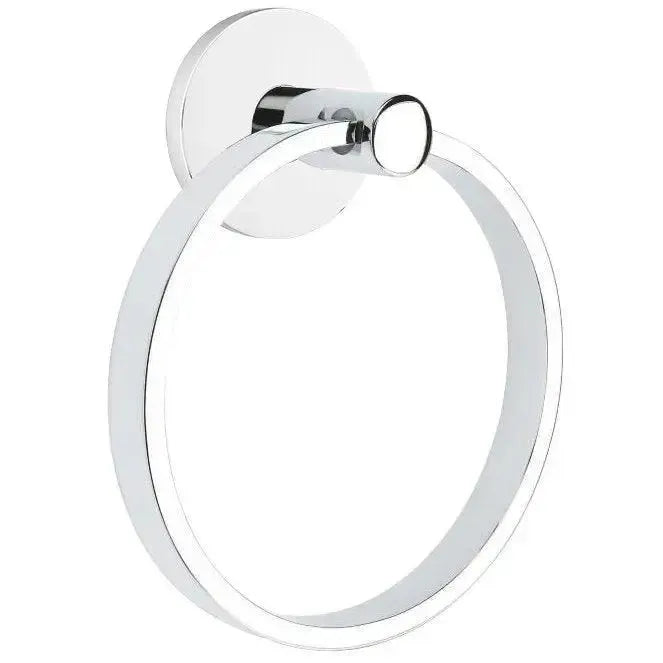 EmtekEmtek Modern Brass Towel Ring with Small Disc Rosette in 