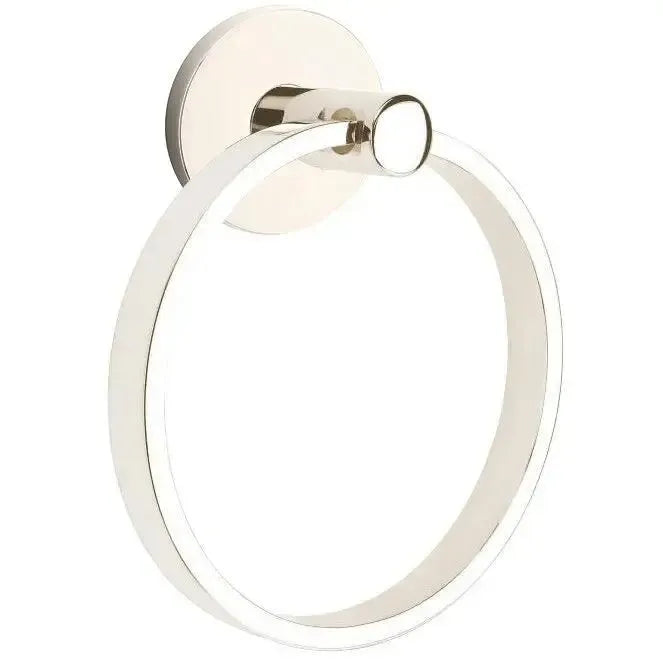 EmtekEmtek Modern Brass Towel Ring with Small Disc Rosette in 